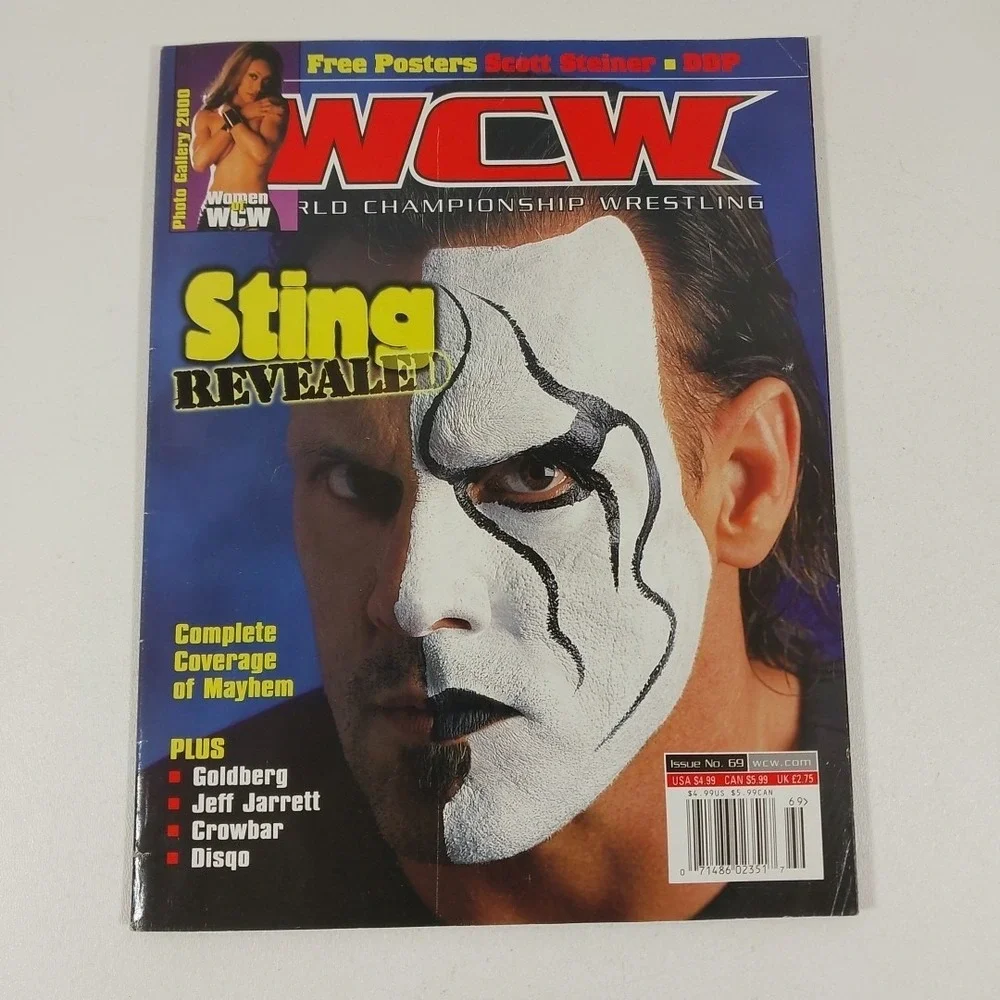 WCW Magazine Issue 69 Sting 2000 Wrestling W Poster DDP Scott Steiner Nitro
